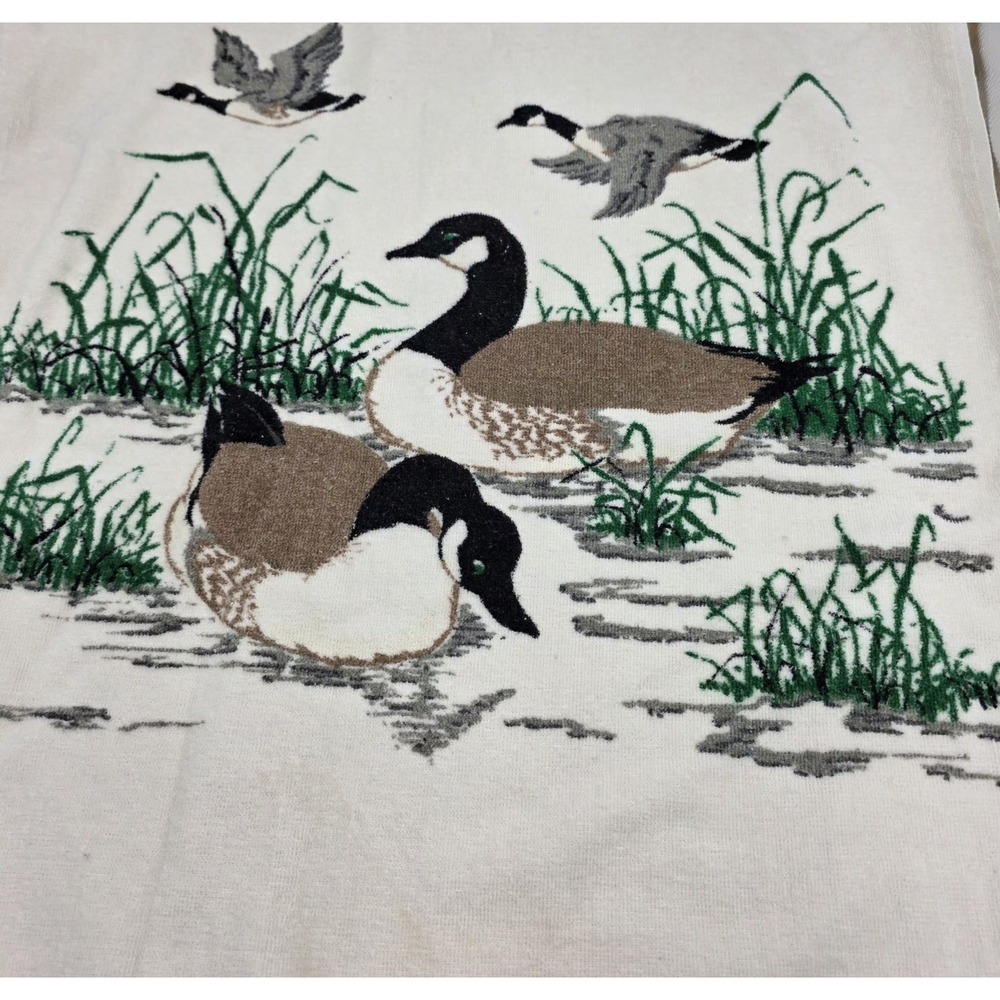 VTG R.A. Briggs Bath Towel & Washcloth 2-Piece 2321 Canadian‎ Geese Mallard Duck